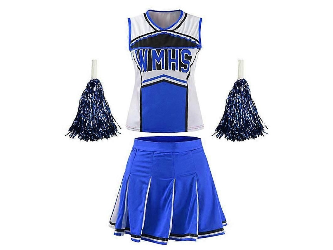 Traje De Cheerleader Deportivo Unisex Adulto Vermelho/azul Tamanhos Xs-xxl M Azul