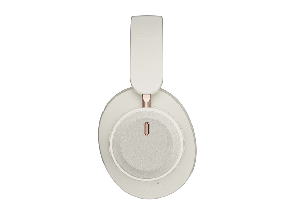 Fones De Ouvido Bluetooth Supra Auriculares, Som Estéreo, Bateria De Longa Duração, Dobráveis, Jogos Sem Fio, Branco Sujo. Ushion