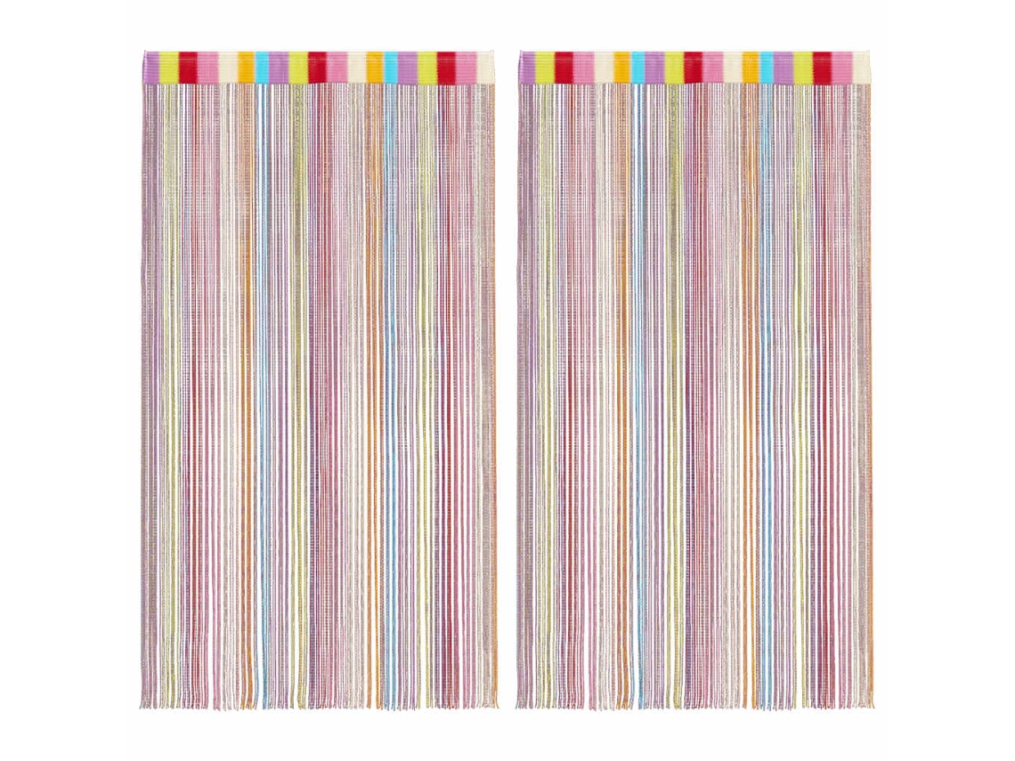 Maison Exclusive - Cortinas De Fios 2 Pcs 140x250 Cm Multicor