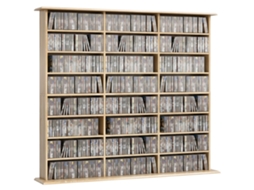 Móvel 1032 Cds/594 Dvds, 24 Compart., 18 Prateleiras Reg., Carvalho