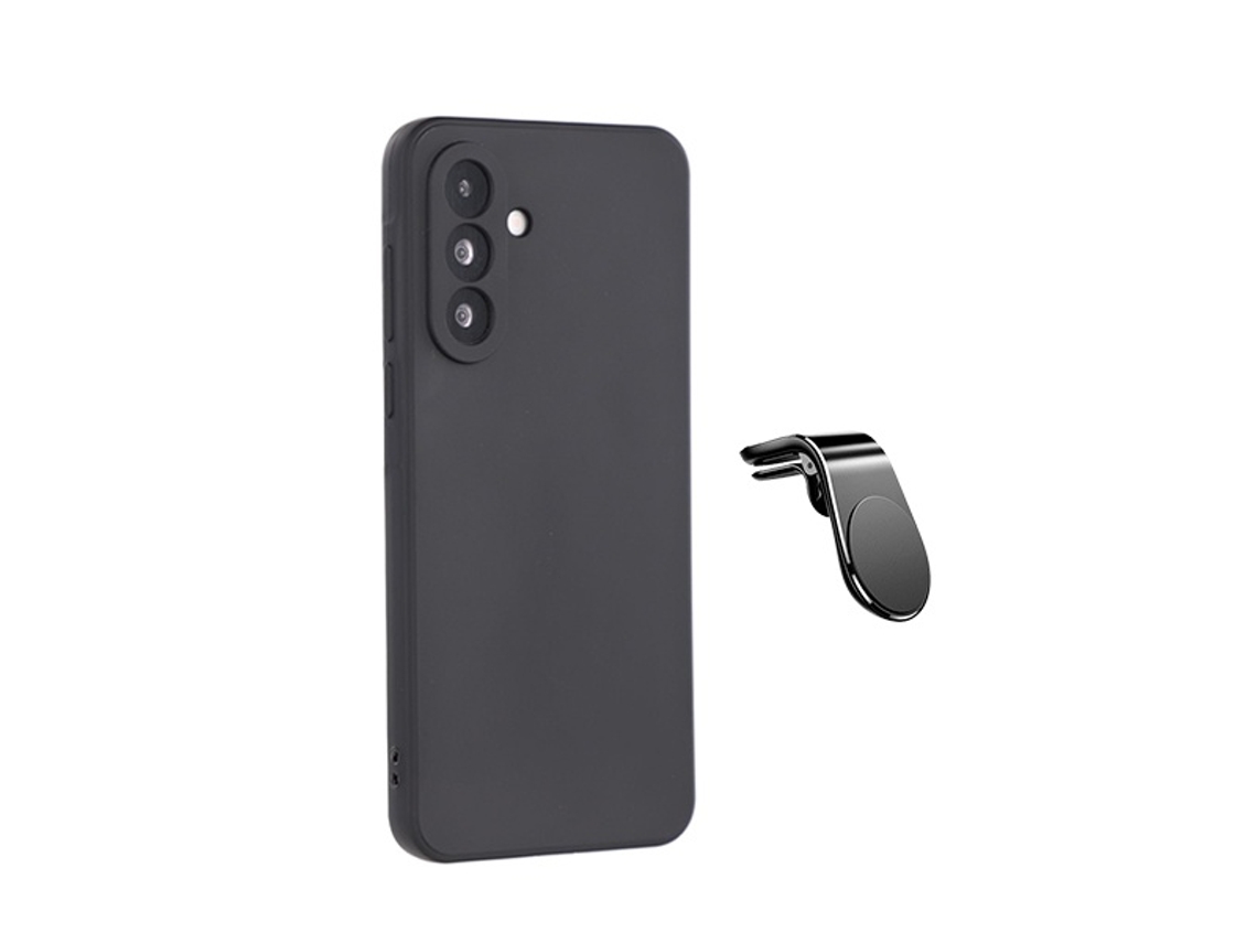 Kit Suporte L Capa Silicone Líquido Phonecare Para Samsung Galaxy A27 - Preto