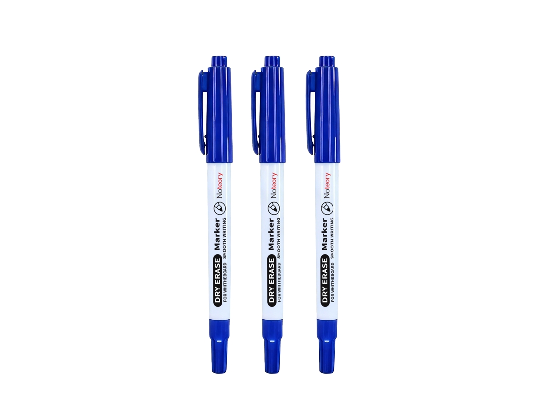 Caneta de quadro branco de dupla ponta azul, escrita suave e apagável LAXISCREED
