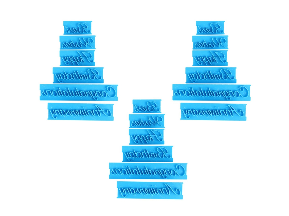 Conjuntos De Carimbo Para Letras Em Bolo Molderia Plástica Para Decoração De Bolos Diy