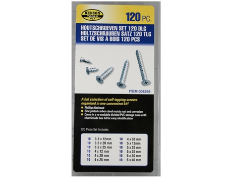 SET DE 120 PARAFUSOS VARIOS PARA MADEIRA