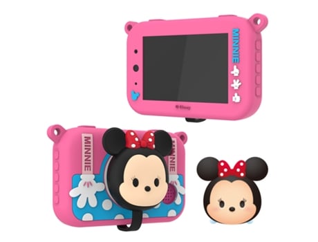Máquina Fotográfica Compacta Recarregável para Crianças Câmera de Desenho Animado de 3,5 Pol.32 Gb Rosa