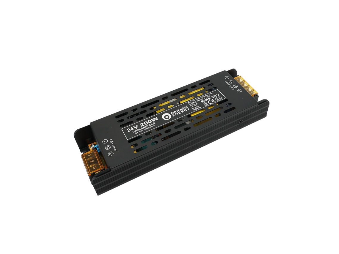 Fonte 200w Para Fitas Led Saída 24v, 8.3a, Entrada 220 240v, Certificação Rohs Ce, Ip20 Interna Alpinaluz