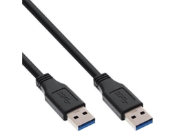 Cabo de Dados INLINE (USB A - 2 m - Preto)