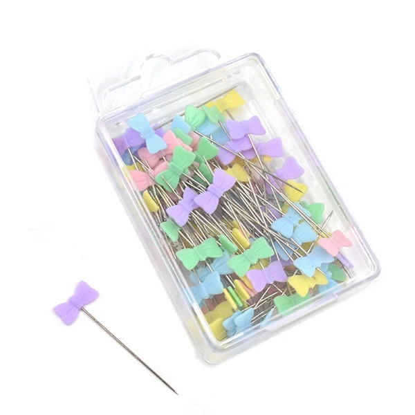 100 Agulhas de Patchwork com Botões em Formato de Flor, Ferramentas de Quilting Diy, Laço S AQUAFORGE