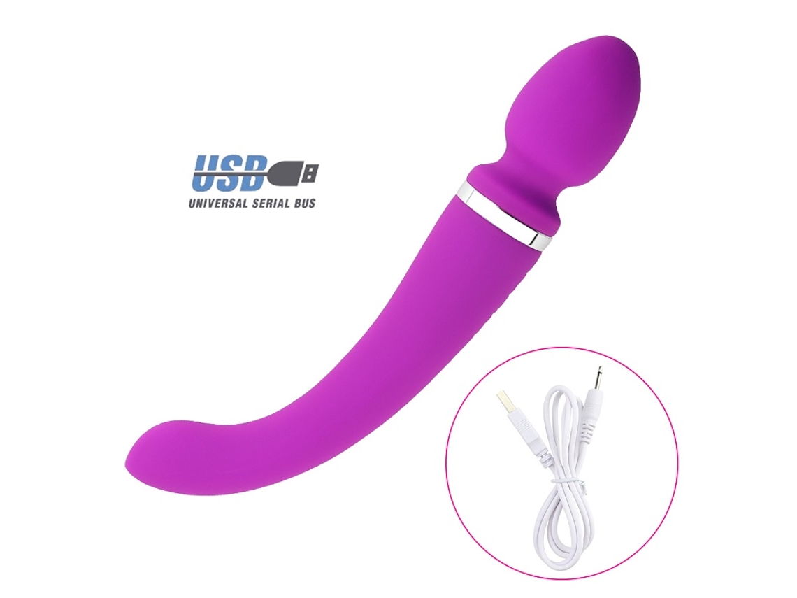 Vibrador Poderoso De Cabea Dupla De 10 Velocidades Para Mulheres (roxo) Yizhood