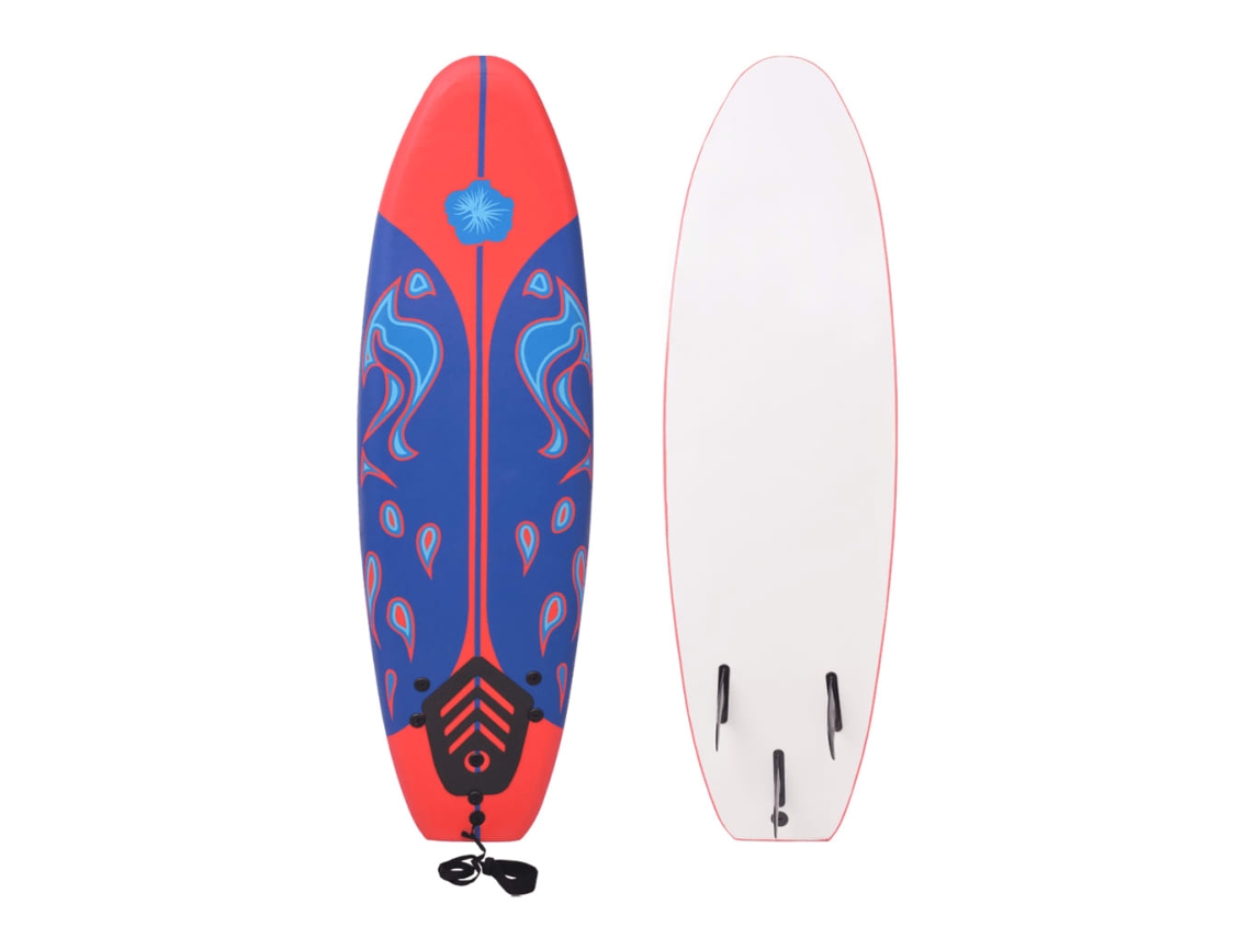Vidaxl Prancha De Surf Azul E Vermelha 170 Cm