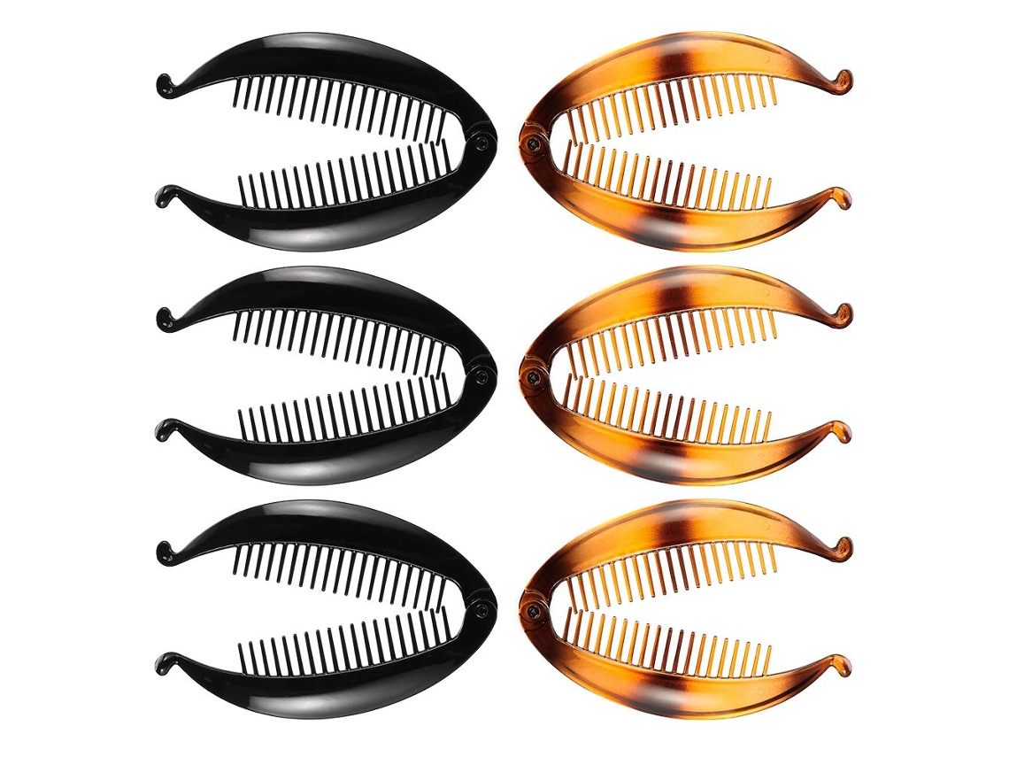 Presilhas De Cabelo Tipo Banana Para Mulheres, Itens Essenciais Para Estilizar Com Pente Flexível, Fáceis De Usar Para Cabelos Longos E Grossos, Acess