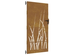 Portão de Jardim 85x200 Cm Aço Corten Design Erva MAISON EXCLUSIVE