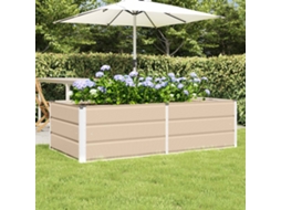 Vidaxl Floreira Ivory 160 X 80 X 45 Cm Aço