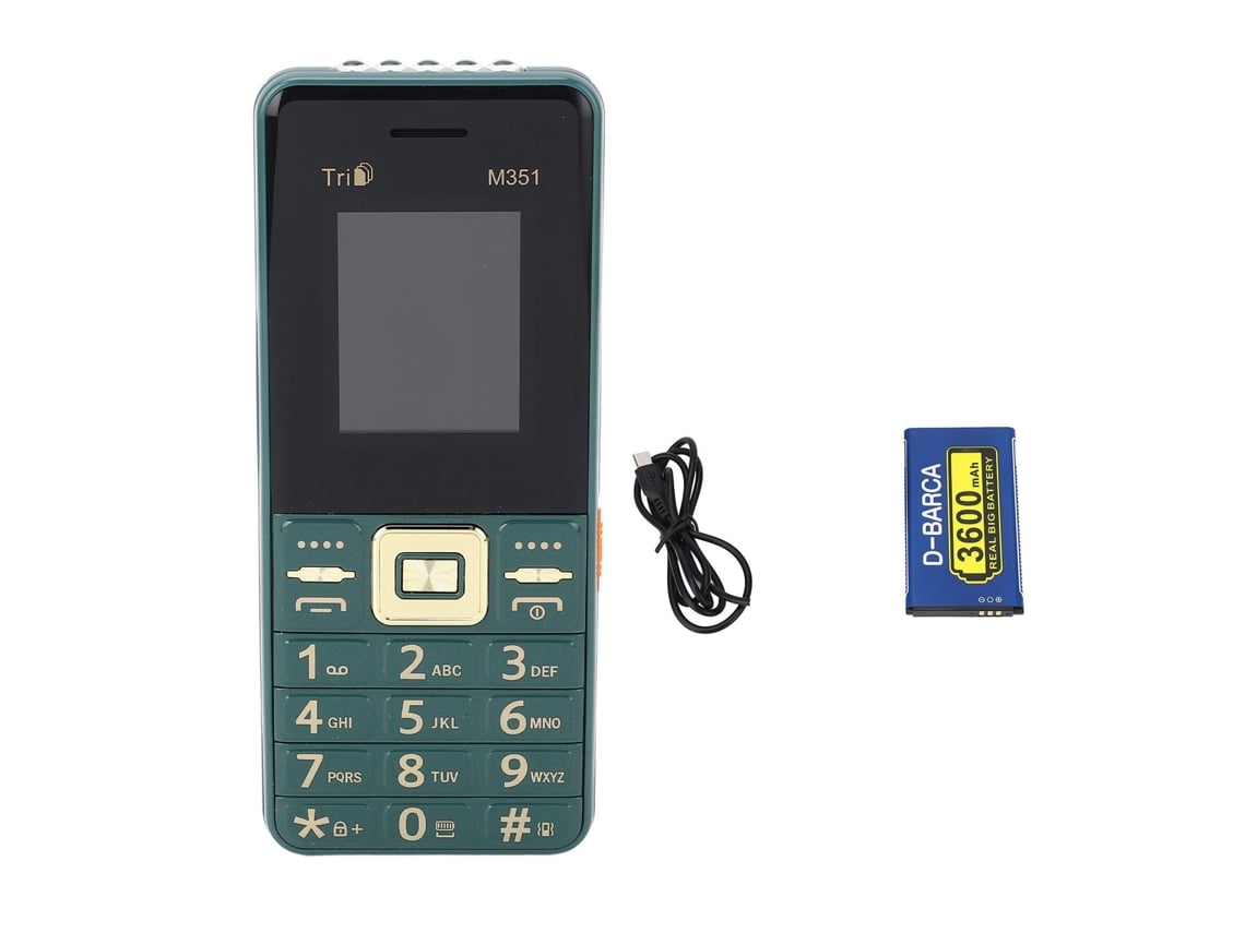 Celular Desbloqueado M351 2g para Idosos com Tela 1.8 Polegadas Botões Grandes e Bateria 3600mah S/MARCA