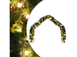Vidaxl Grinalda De Natal Decorada Com Enfeites E Luzes Led 20 M