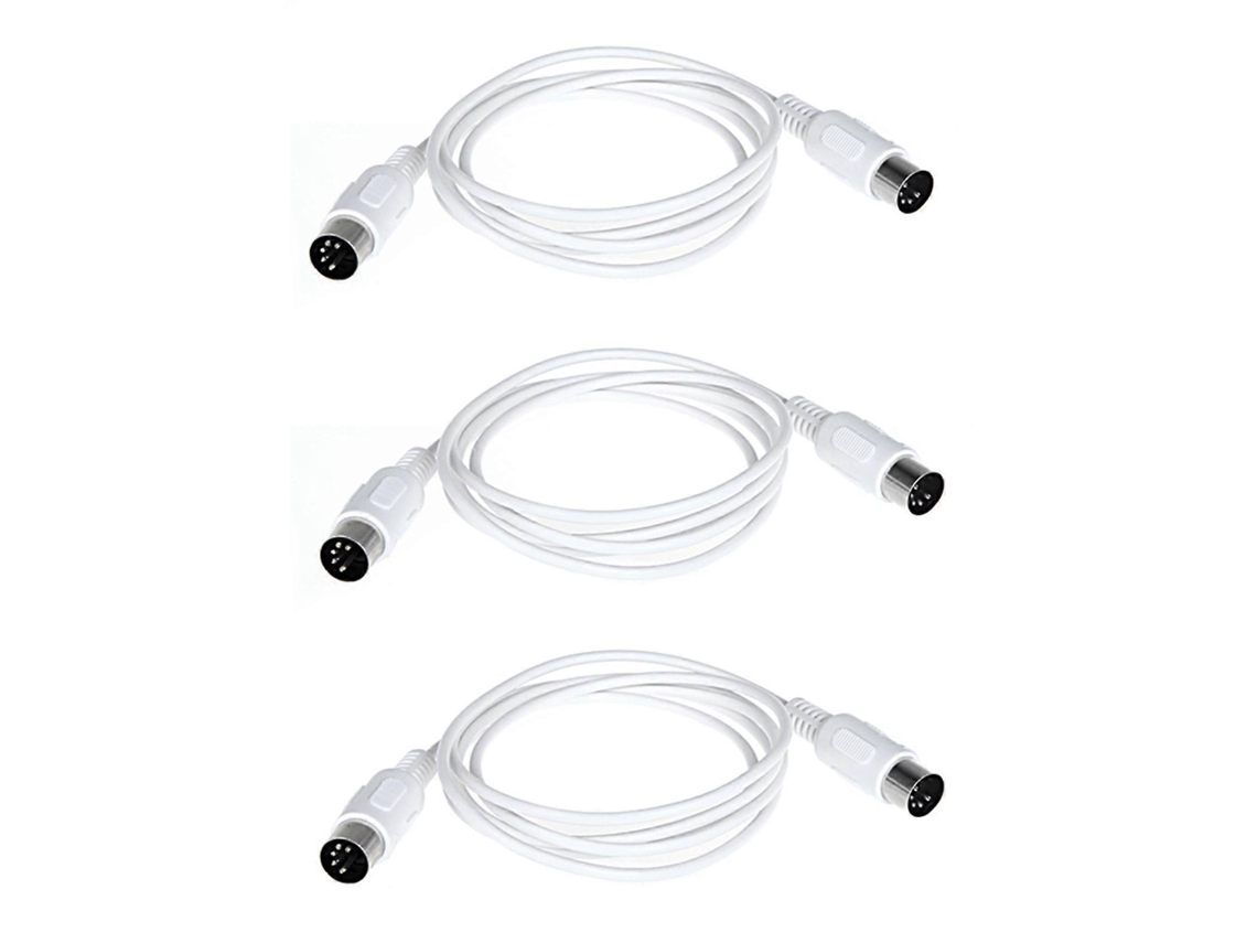 Lurelia Cabo Usb Midi Din 3 Pinos Din 5 Pinos 4.95 Pés, Interface Para Teclados, Pianos E Sintetizadores, Guitarra E Baixo