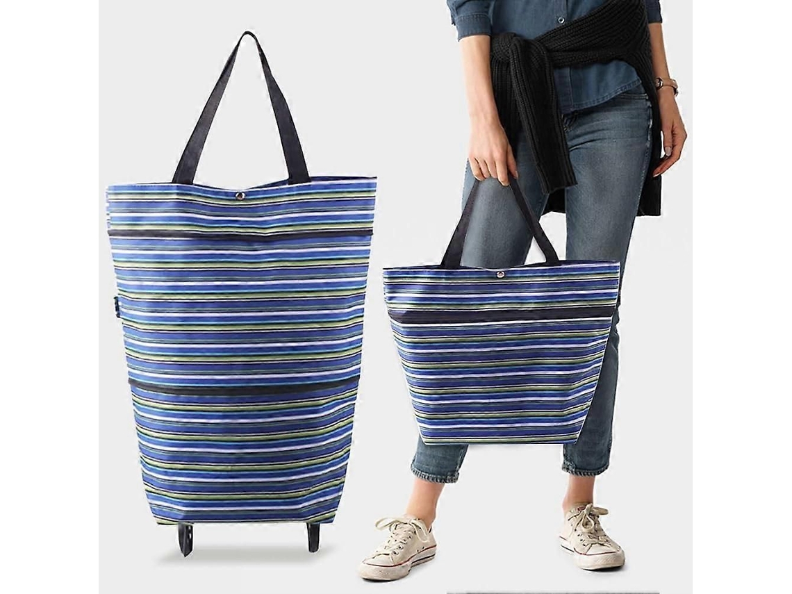 Sacola de Compras Dobrável com Rodas, Sacola de Compras Dobrável com Rodas para Mulheres GOKOCO
