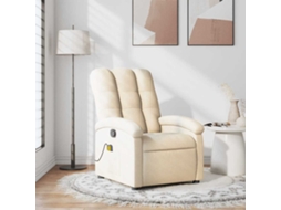 Poltrona de Massagens reclinável com tecido Creme HARLANV1
