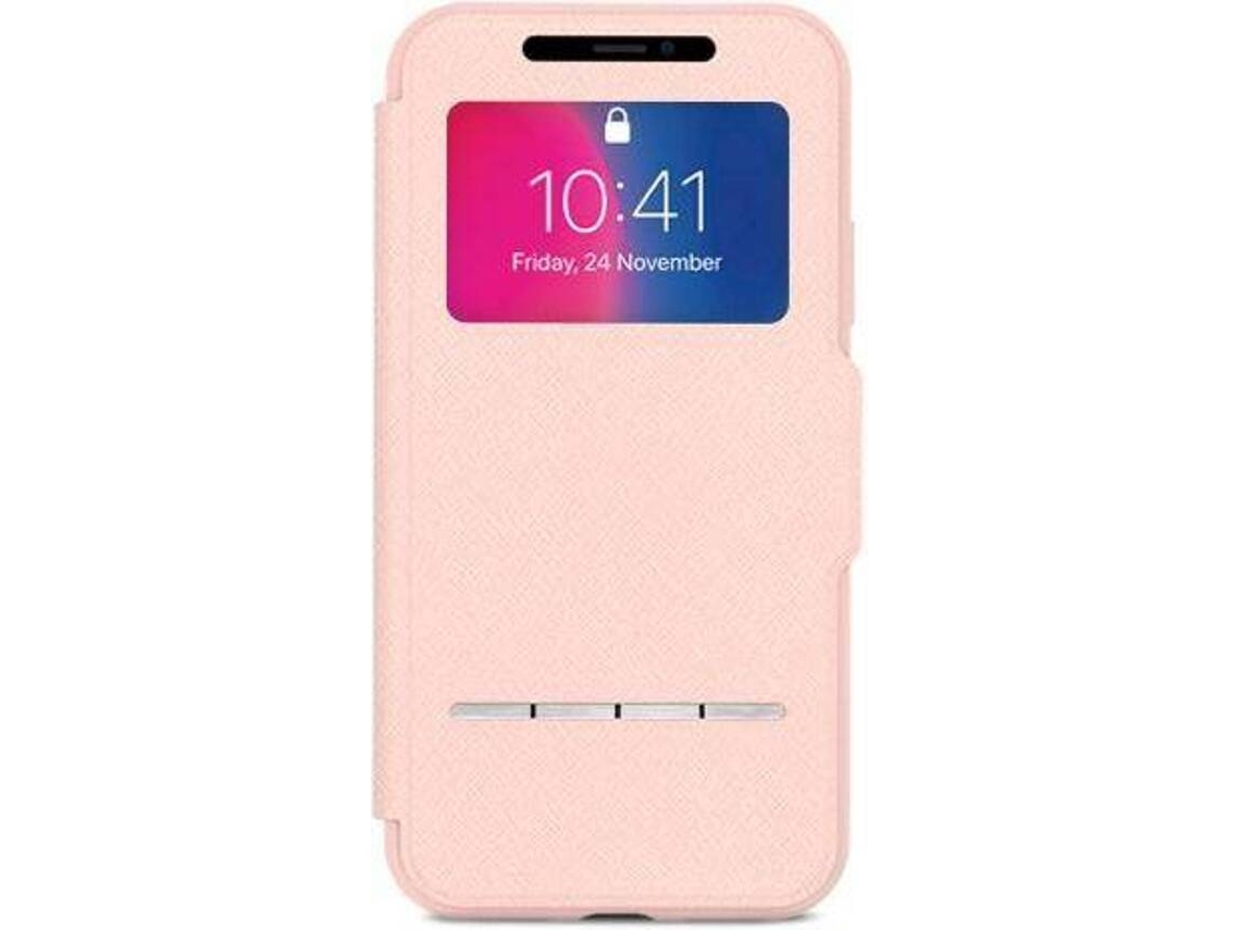Capa iPhone X, XS MOSHI Sensecover Rosa