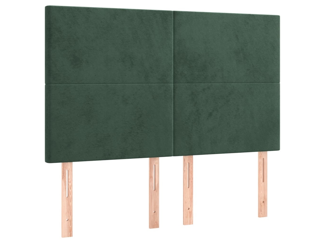 Conjunto 1 Cabeceira Vidaxl Verde Veludo (144 X 5 X 128 Cm)