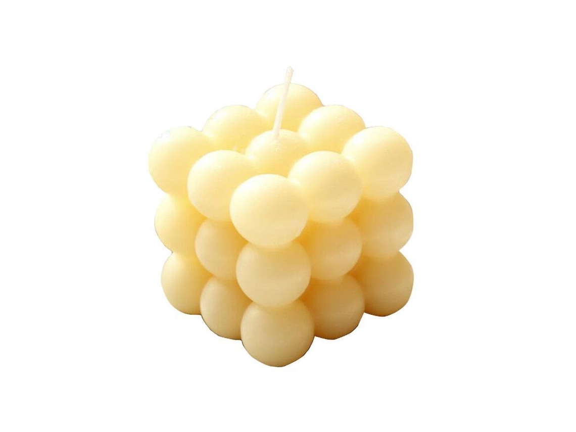 Vela Artesanal De Cera De Soja Com Forma Quadrada Geométrica Aroma Luminosa Diy D