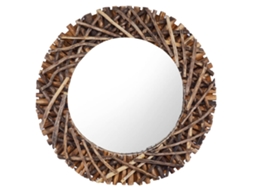 Mirror, Mirrors Vidaxl Marrom Teca (φ 60 Cm)