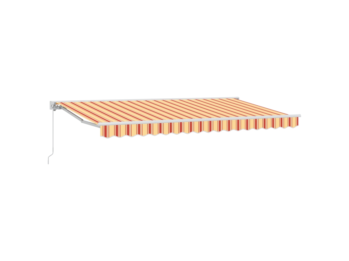 Conjunto 1 Toldo Retrátil Vidaxl Amarelo Alumínio (400 X 200 Cm)