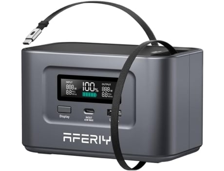 Powerbank De 31000mah Aferiy Com 4 Modos De Carga E Display Led, Bateria Lifepo4, Saã­da Usb/tipo C