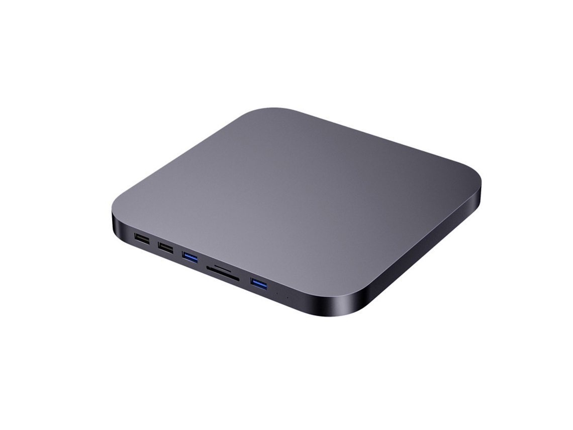 Estação De Ancoragem Bestvite Usb C Para Mac Mini M1/m2 M.2 Ssd Hdd Usb C 2 Dp Sd/tf Cinza