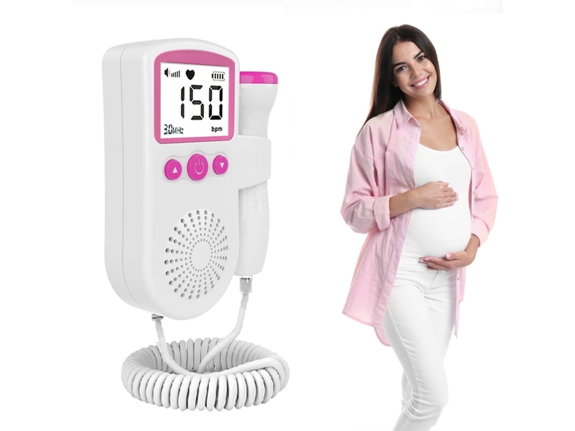 Detector De Estetoscópio Cardíaco Fetal Monitoramento De Som Do Bebê Rosa Yunzii