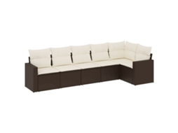 Garden Sofa Set, Garden Sofa Sets Vidaxl Marrom Rattan / Vime (n/a)
