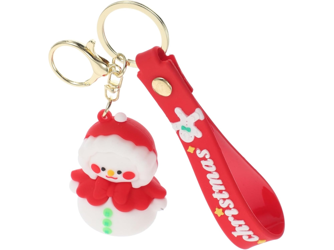 Chaveiro De Natal Em Pvc Com Boneco De Neve