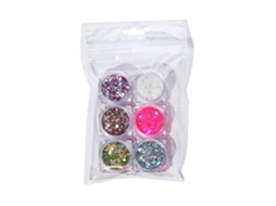 Glitter Para Unhas Refletivo Em 6 Cores, Lantejoulas, Pó Brilhante De Diamante, Glitter Holográfico Para Decoração De Unhas Diy Hengrongshen
