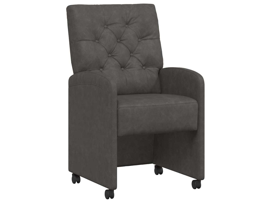 Conjunto 2 Conjunto De Cadeiras De Jantar Vidaxl Preto Couro Sintético (58 X 67 X 97 Cm)
