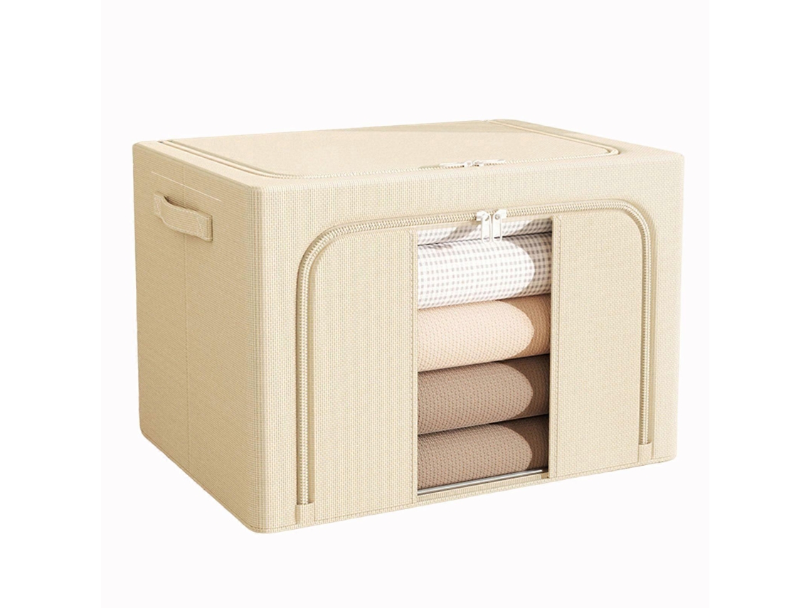 Caixa De Armazenamento Dobrável Em Tecido Oxford Com Zíper Duplo E Abertura Ampla Para Roupas, Roupas De Cama E Cobertores. Olysi Shop
