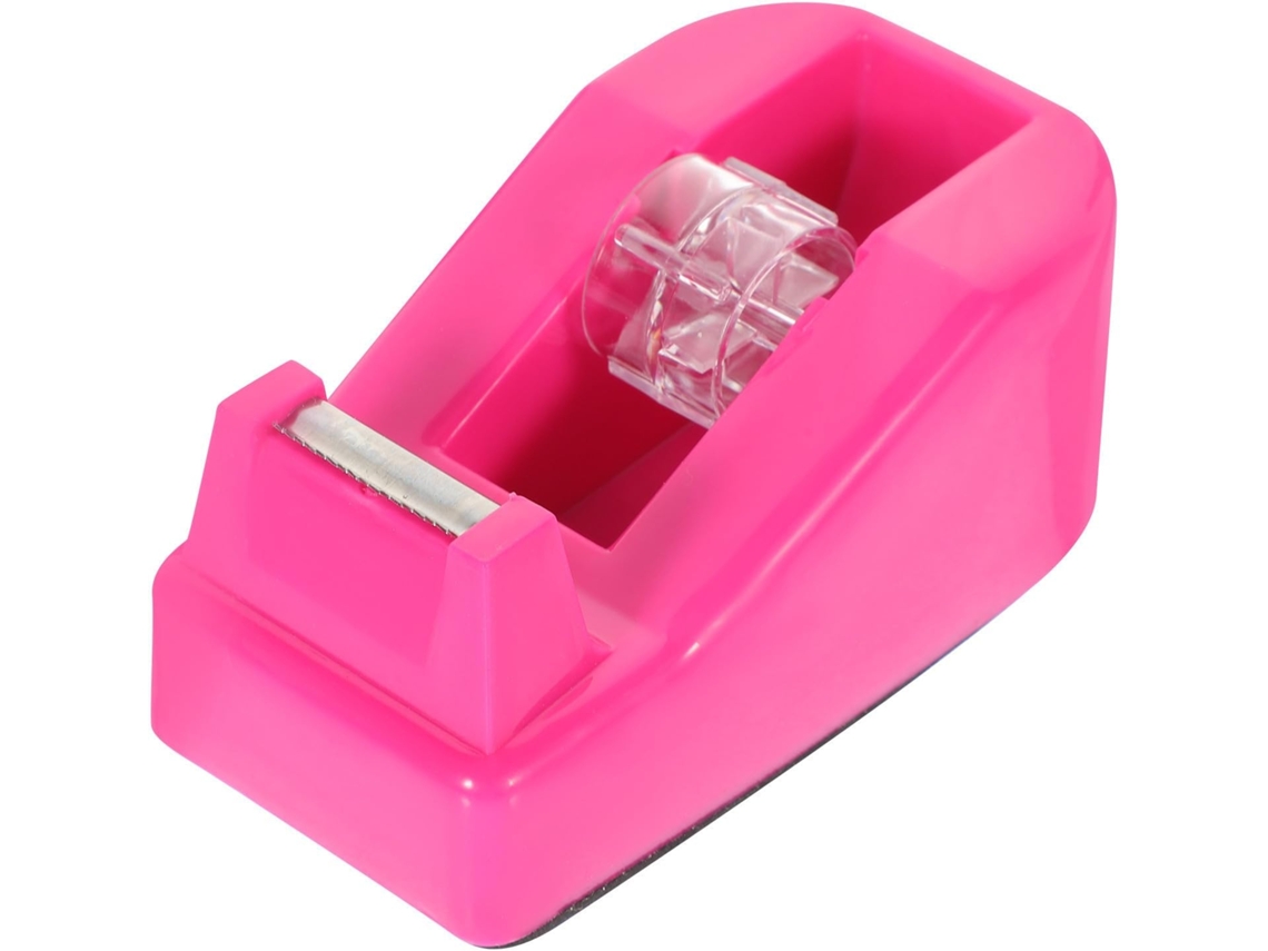 Dispensador de adesivo compacto e portátil com corte fácil, ideal para uso fora da mesa, em projetos escolares e domésticos.