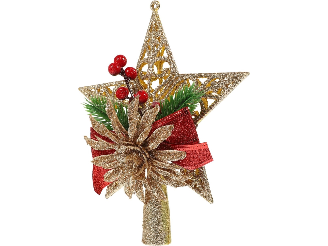Estrela De Natal De Plástico Com Cinco Pontas Para Árvore De Natal