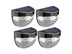2026 4 Peças Luzes de Cerca Solar 6led Luzes de Jardim Lâmpadas Decorativas Impermeáveis