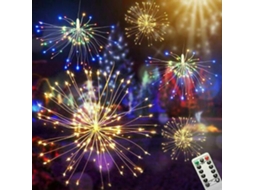 Luzes De Led Para Pendurar Com Fogos De Artifício, 8 Modos E Controle Remoto, Decoração Para Festa De Natal SUNNY SPACES