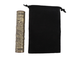 Tubo Metálico Estampado Resistente À Água para Armazenamento Selado, Ideal para Camping e Viagens, Bronze