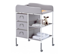 Trocador Portátil Para Bebês 755 X 510 X Mm Com 3 Gavetas, Cinza Vevor (1000 1075)