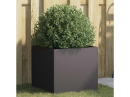Vidaxl Vaso/floreira 42x40x39 Cm Aço Preto