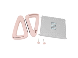 Reposapés para baixo da mesa ajustável 6 alturas com textura de massagem e rodilhos ergonômico para escritório rosa S/MARCA