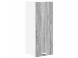 Armário Suspenso Cinza Sonoma e Branco (30x31x80 cm)