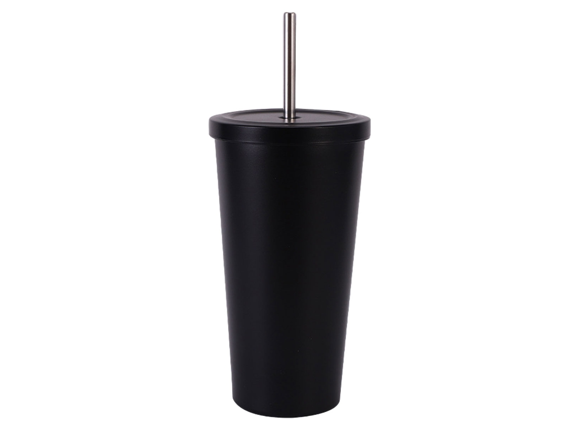 Copo de Café de Aço Inoxidável com Canudo para Carro NEVEANCE