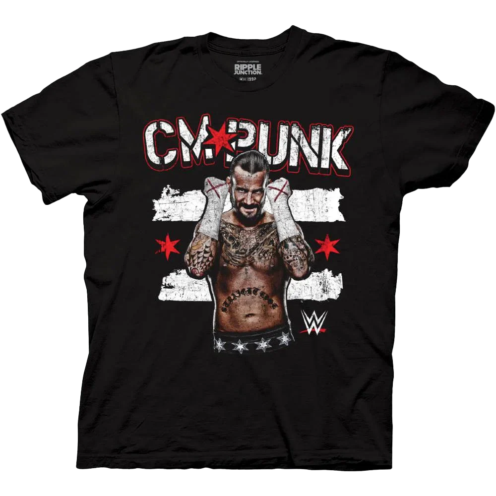 Wwe Cm Punk Grunge Double Sided T-shirt Unisex Rockinstone Size:xl