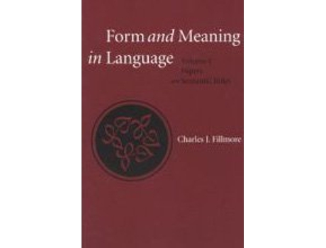 Livro Form and Meaning in Language de Charles Fillmore (Inglês - Capa Dura)