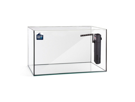 Aquário Vidro sem moldura Silicone Transparente 60 L. + Filtro P.50