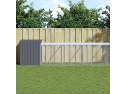 Vidaxl Galinheiro Com Anexo 110x813x110 Cm Aço Galvanizado Antracite