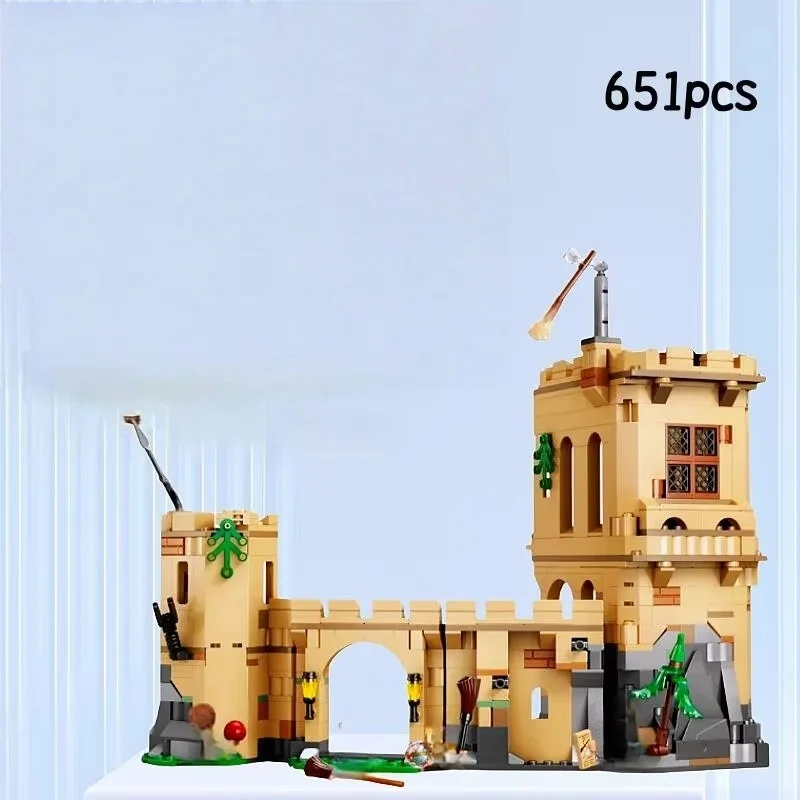Miniatura De Castelo Voador Em Blocos De Montar, Brinquedo Criativo Para Montar.
